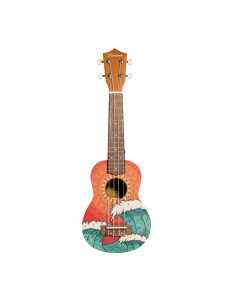 Ukelele Soprano Bamboo B1E-OW Orange Wave