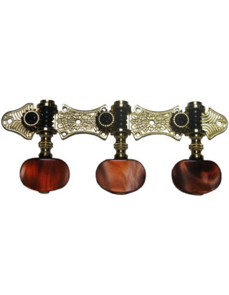 Clavijero Luthier Clásica 305-14 Dorado Palomilla Marrón