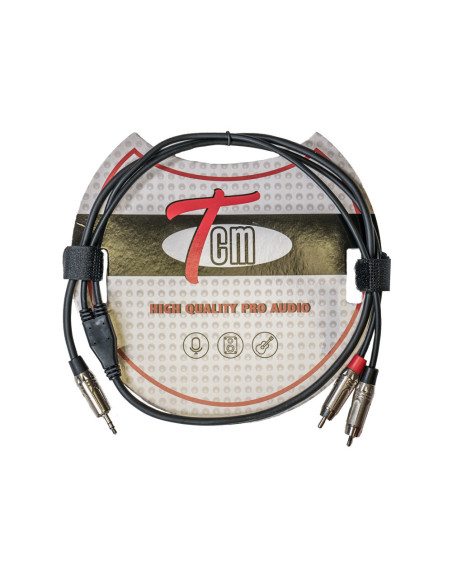 Cable Mini Jack Stereo-2 RCA TCM  TMJS-1 1 Metro