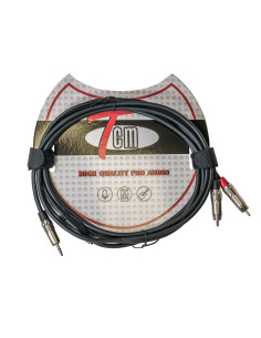 Cable Mini Jack Stereo-2 RCA TCM TMJS-3 3 Metros