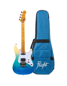 Ukelele Tenor Flight Rock Series Pathfinder Transparent Blue Electric