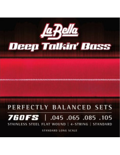 Juego La Bella Bajo Deep Talkin´ Bass Flatwound 760-FS (045-105)