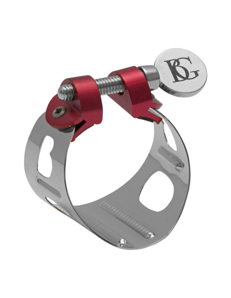 Abrazadera Saxo Soprano BG Dúo Plateada LDS