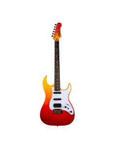 Guitarra Eléctrica Jet JS600-TRS-HSS Transparent Red