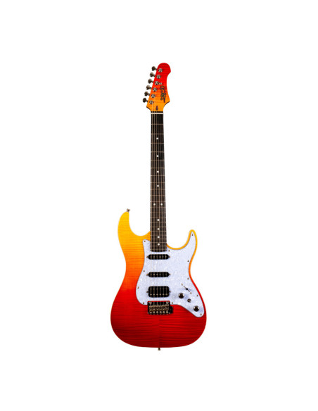 Guitarra Eléctrica Jet JS600-TRS-HSS Transparent Red