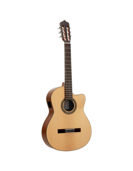 Guitarra Clásica Veelah CCTS Tapa Abeto Cutaway Electrificada