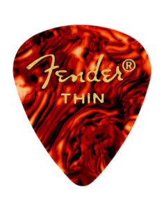 Pack 12 Púas Fender 198-0351-700 Tortoise Shell Thin