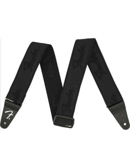 Correa Fender 099-0642-076 Weighless Running Logo Negra/Negra 2"
