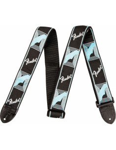 Correa Fender 099-0681-502 Monogrammed Negra/Gris Claro/Azul 2"