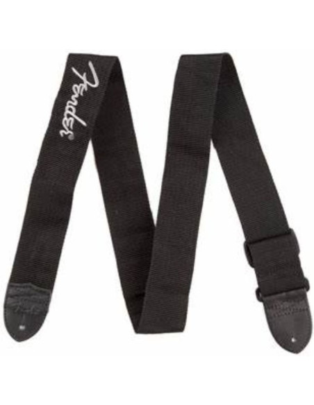 Correa Fender 099-0662-043 Poly Negra Logo Gris