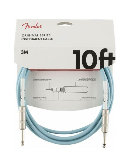 Cable Jack Fender 099-0510-003 Original Series Azul 3m
