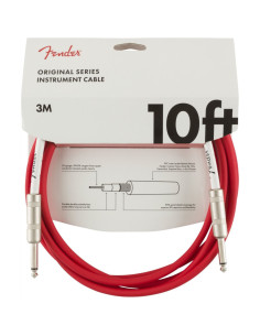 Cable Jack Fender 099-0510-010 Original Series Rojo 3 metros