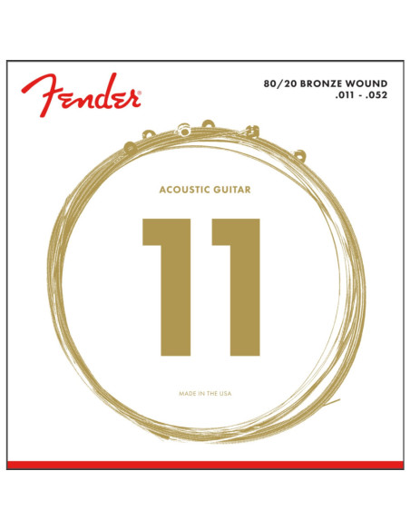 Juego Fender Acústica 80/20 Bronze 70-CL (011-052)