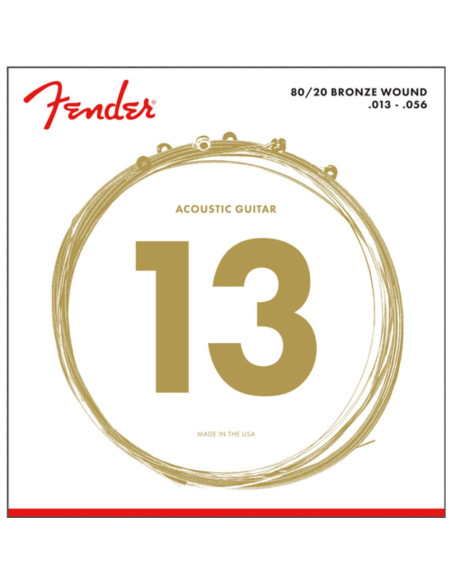 Juego Acústica Fender 70-M 80/20 Bronze 013-056