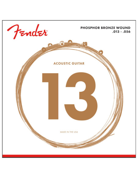 Juego Acústica Fender 60-M Phosphor Bronze 013-056