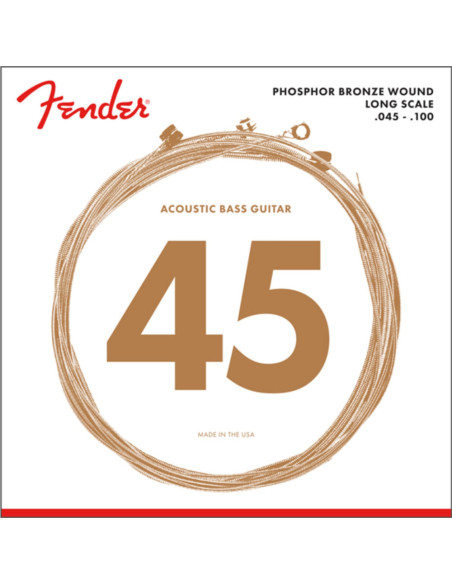 Juego Bajo Acústico Fender 8060 Phosphor Bronze 45-100