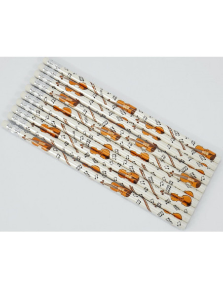 Pack 10 Lápices Violines Agifty B-1157 blanco
