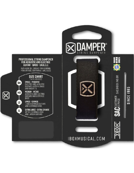 Amortiguador de Cuerdas Ibox Damper Large Negro DTLG20