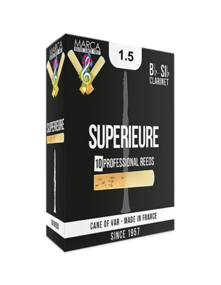 Caja 10 Cañas Clarinete Marca Superieure 1½