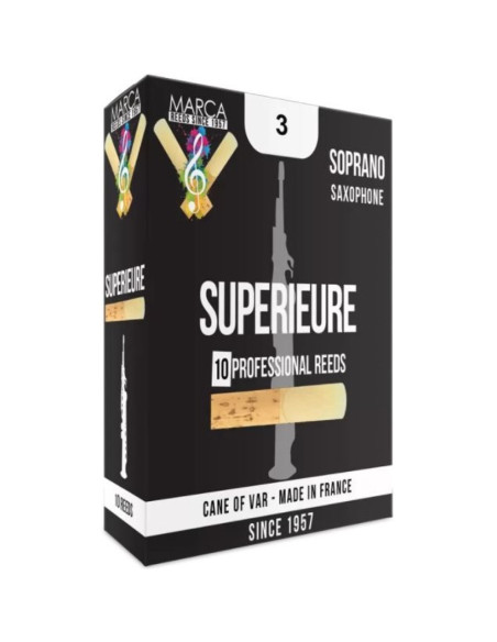 Caja 10 Cañas Saxo Soprano Marca Superieure 3