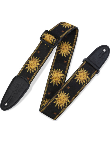 Correa Levy's MPJGSUN-BLK Print Series Poly Jacquard Sun 2"