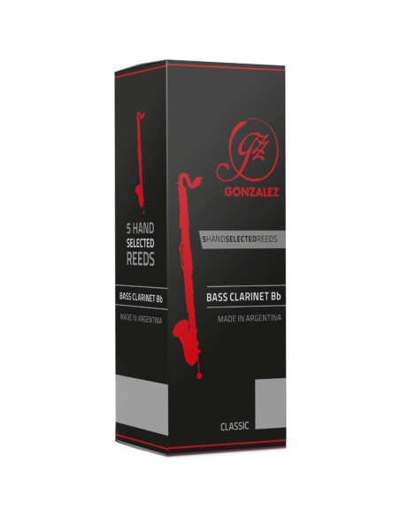 Caja 5 Cañas Clarinete Bajo Gonzalez Classic 3½