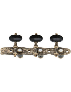 Clavijero Luthier Clásica JC101AB-AS Brass Palomilla Negra