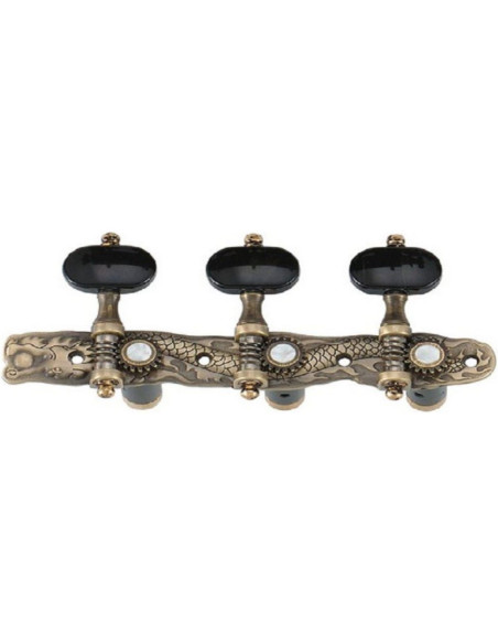 Clavijero Luthier Clásica JC101AB-AS Brass Palomilla Negra